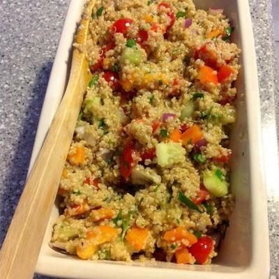 quinoa veggie salade met pittige vinaigrette