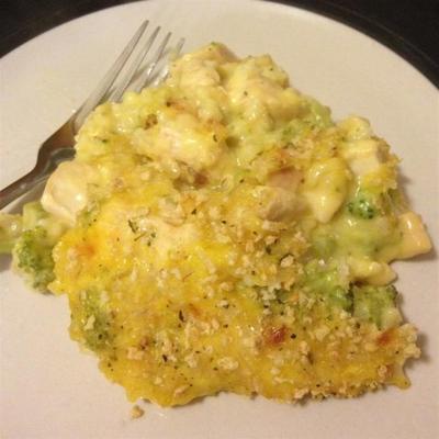 eenvoudige kip en broccoli braadpan