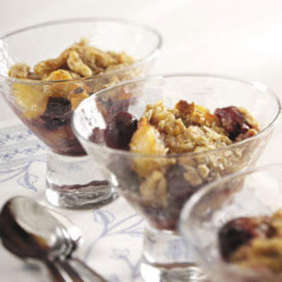 verse kers en pruim knapperig