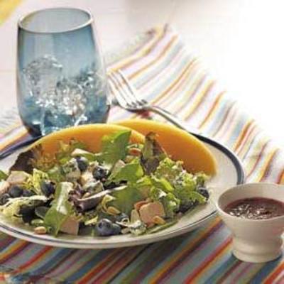 bosbessen gemengde greens salade