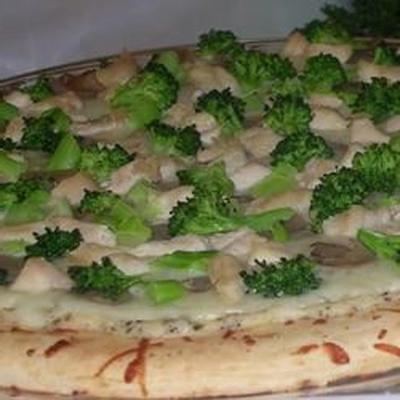 snelle en eenvoudige kaas van ricotta met champignons, broccoli en kip