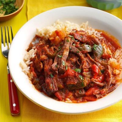 Cubaanse ropa Vieja voor de crockpot