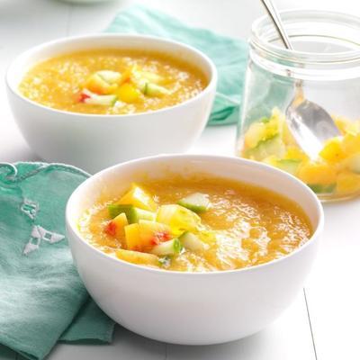 gouden zomer perzik gazpacho