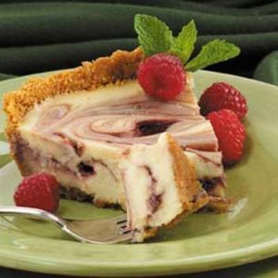 frambozen swirl cheesecake taart