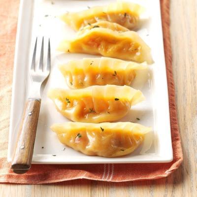 butternut squash en gouda potstickers