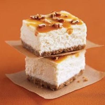 dubbele caramel-pecan-cheesecake bars