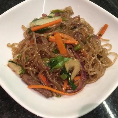 jap chae Koreaanse glazen noedels