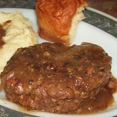 gesmoorde hamburger steak