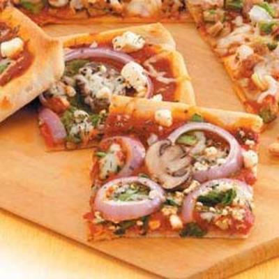 spinazie-feta pizza