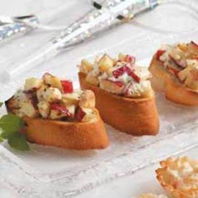 appel- en geitenkaas bruschetta