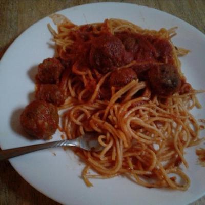spaghetti en chipotle gehaktballen