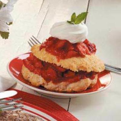 ouderwetse aardbei shortcake