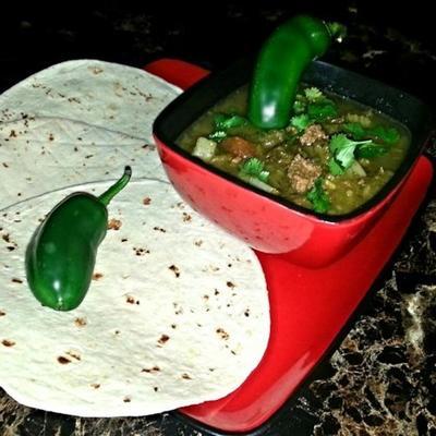 Mexicaanse groene chili stoofpot