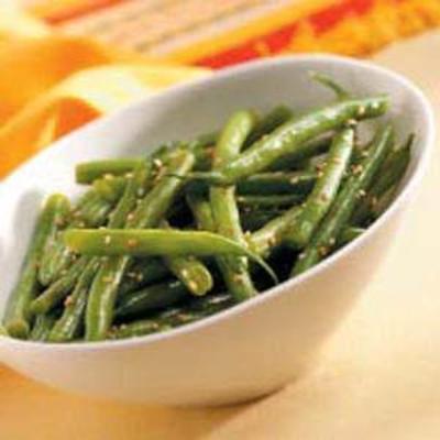 gooide groene bonensalade met sesamzaden