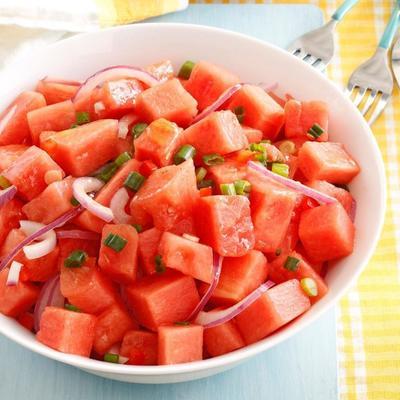 pittige watermeloen salade