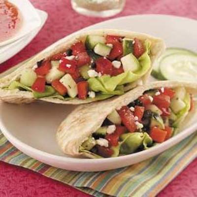 Griekse salade pita