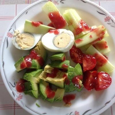 rode frambozen wijnvinaigrette dressing