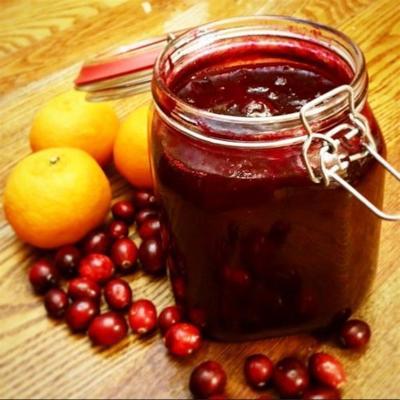 feestelijke verse bosbes en cranberry-saus