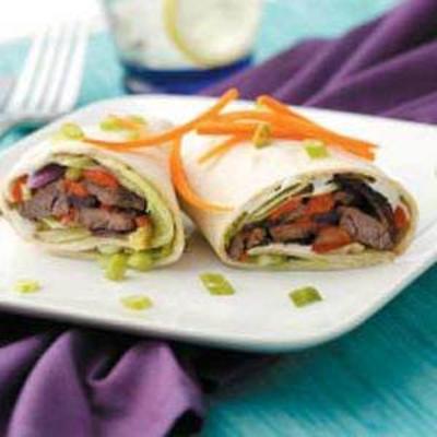 mediterrane rundvlees wrap