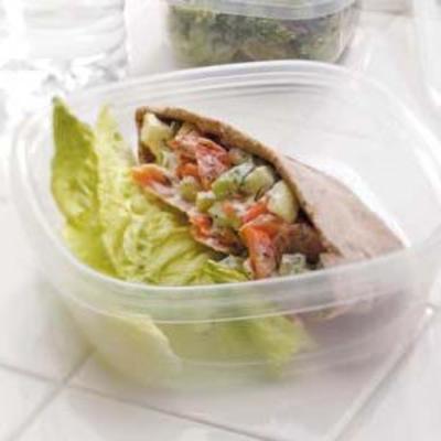zalm salade pita zakken