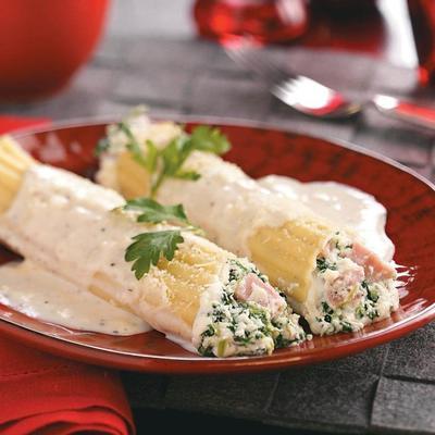 spinazie manicotti met ham