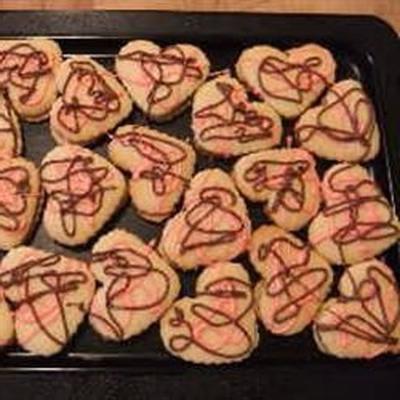 chocolade gevulde pepermunt valentijn hart cookies