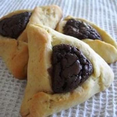 hamentashen met brownie vulling