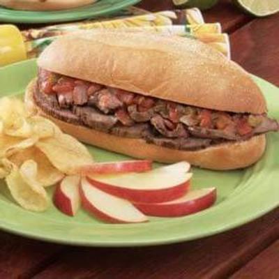 Texas-stijl steak sandwiches