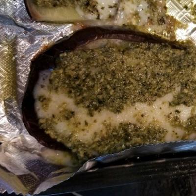 aubergines met pesto