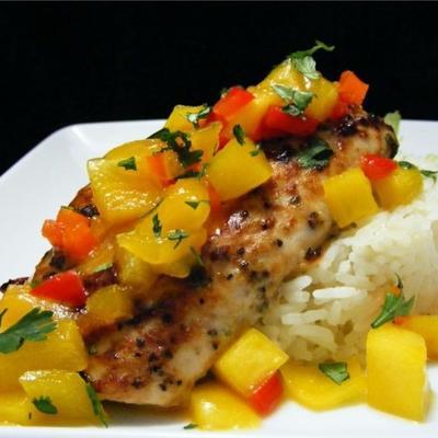 mahi mahi met kokosrijst en mangosalsa