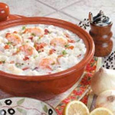 de zeevissoep van New England