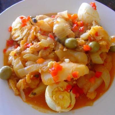 bacalao a la vizcaina (baskische kabeljauwstoofpot)