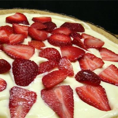 geen bak suikervrije aardbeien cheesecake