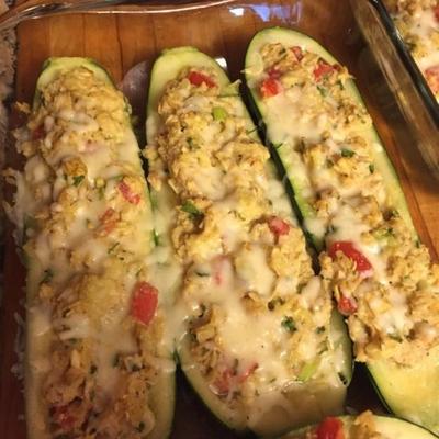 tonijn gevulde courgette