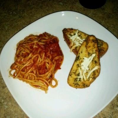 spek en champignonspaghetti
