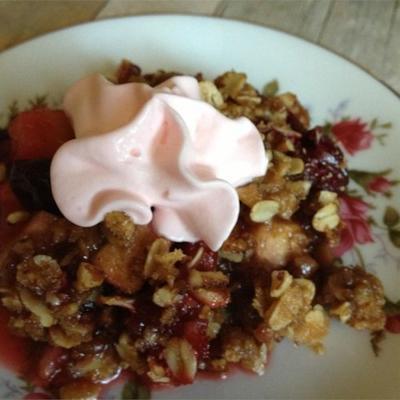 traditionele cranberry-appel knapperig