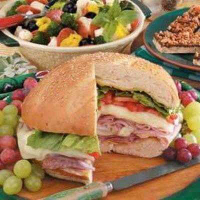 warme gelaagde sandwich