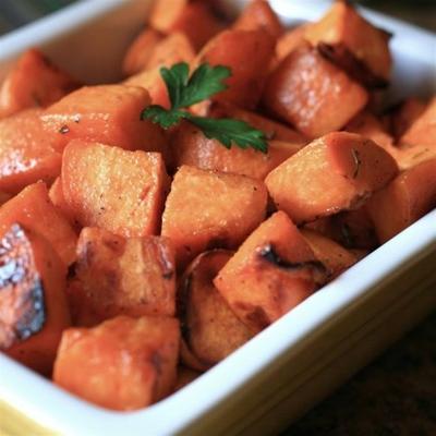 honing en rozemarijn zoete aardappelen
