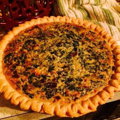 spinazie en spek quiche