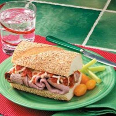 mozzarella beef sandwiches