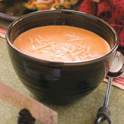 geroosterde rode paprika bisque