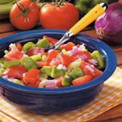 Green Pepper Tomato Salad