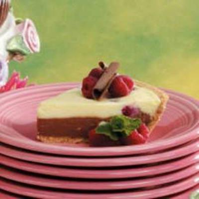 tweekleurige cheesecake taart