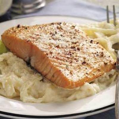 Fettuccine Alfredo met zalm