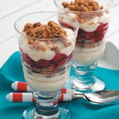 witte chocolade kers parfaits
