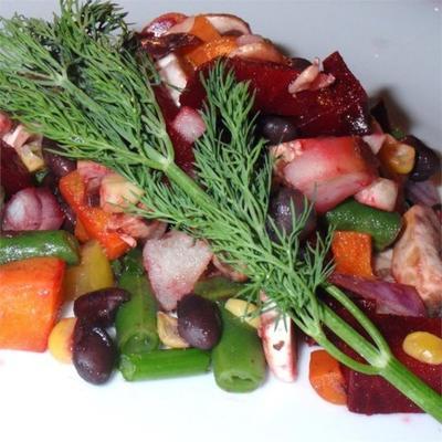 Russische vinaigrette bietensalade