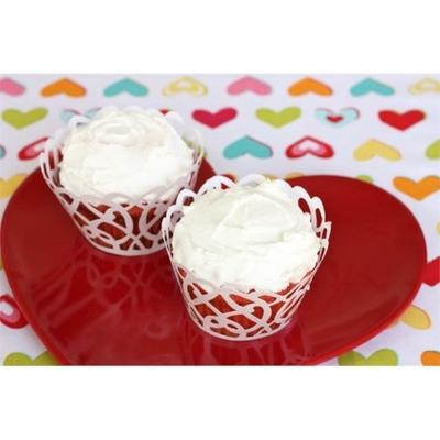 cherry amish vriendschap brood cupcakes met buttercream frosting