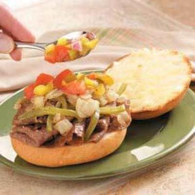 de ulimate peper steak sandwich