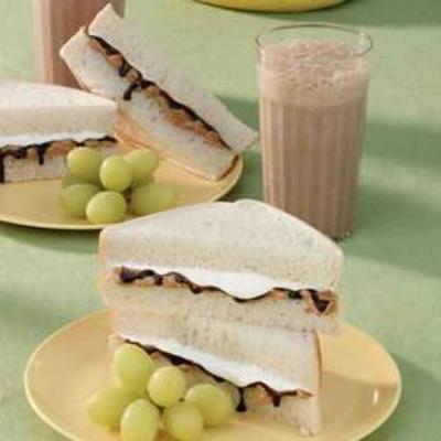 chocolade fluffer notersandwich