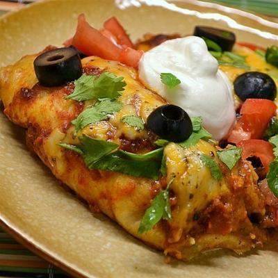 rundvlees enchiladas met pittige rode saus